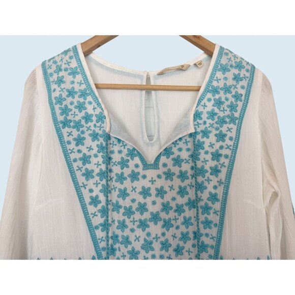 SOFT SURROUNDINGS Juniper Boho Floral Embroidered Dress Size XS - Picture 3 of 8